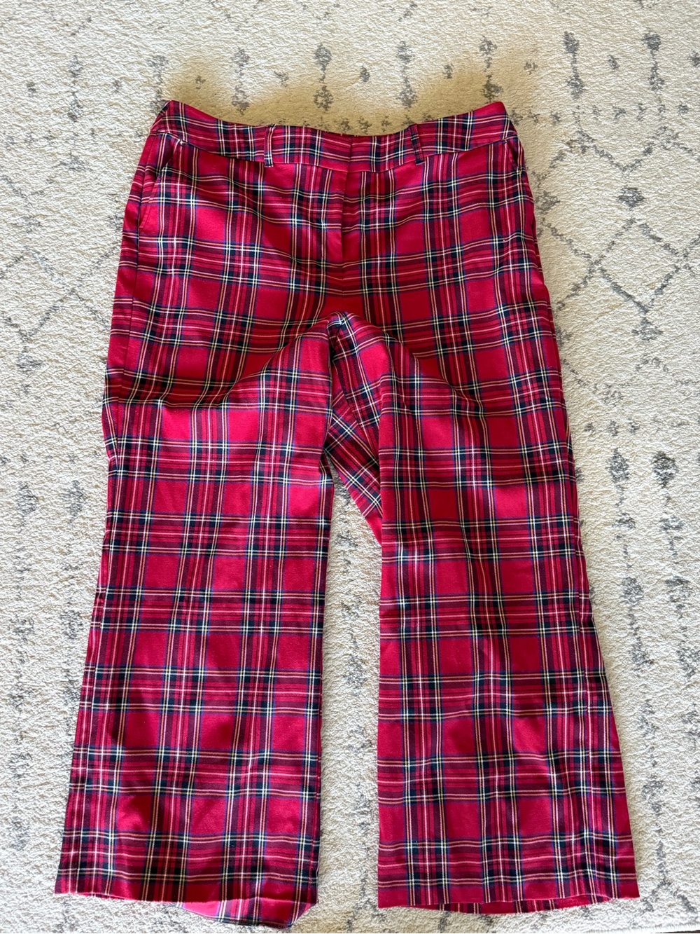 Lane Bryant Red Plaid Trouser Pants